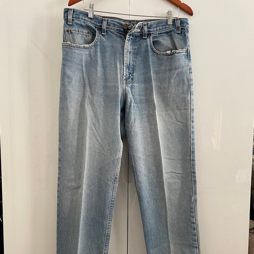 Men's Kirkland Signature Blue Denim Jeans Size 34 x 32